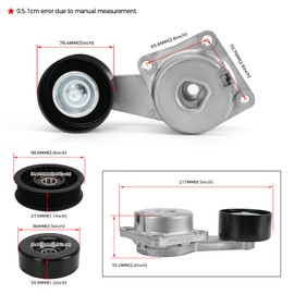 90K-38274A Serpentine Belt Drive Kit Tensioner & Idler Pulley Fits for Ford Expedition F150 F250 F350 Lincoln Navigator Mercury Mountaineer 2005-2014 Replaces 38274 6PK2605