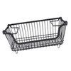 Freezer Basket Stackable Open Front Wire Storage Bin with Foldable