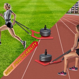 Weight Sleds for Training,Running Pull Sled With Adjustable Reflective Stripe Vest-Workout Sled for Strength Training,Speed Improvement & Versatile Fitness,Holds 1“ and 2” Plates Up to 500 lbs. Total