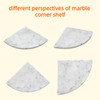 9'' Natural Marble Corner Shower Shelf for Bathroom, Marble Corner