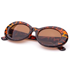 COLOSSEIN Oval Sunglasses Womens,80s Thick Frame Women's Sunglasses,Cat Eye Sunglasses UV400 Protection for Outdoor Wear