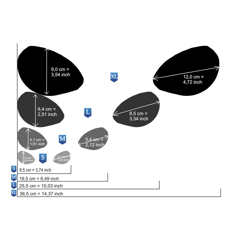 UMR-Design AS-146 Cat Eyes Airbrush Stencil Step by Step Size