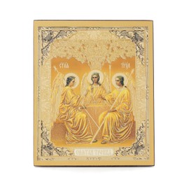 NKlaus The Holy Trinity Wooden Icon 10 x 12 cm Christian Orthodox 11367