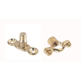 Visua Cast Brass Munsen Ring & Back Plate Pack of 2, for 15mm Pipes, M10 Thread