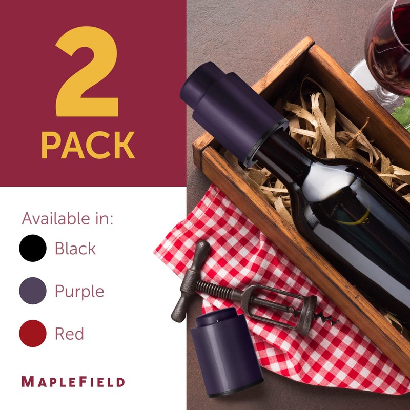 Vacuum Wine Stoppers - Leak-Proof Vacuum Pump Wine Preserver -