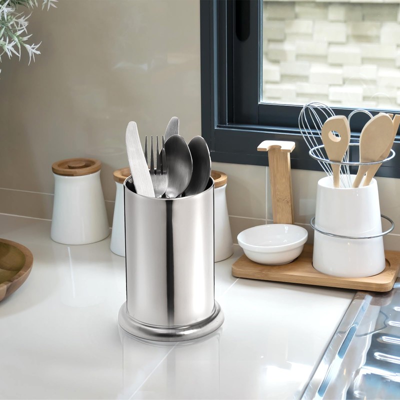 ZEAYEA 6 Pack Stainless Steel Straw Holder, Countertop Straw Dispenser,