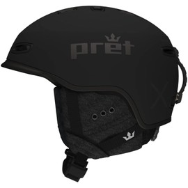 PRET Men's Cynic X2 Durable MIPS Lightweight Goggle Compatible Winter Sports Snowboarding & Skiing Helmet with Removable Ear Covers, Black, Large