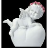 Angel Figurine with Rosary on Heart 17 cm Decorative Angel
