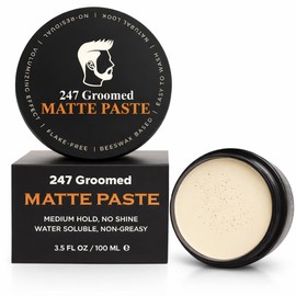 Matte Pomade For Men | No Shine, Medium Hold | Thickening Paste Adds Volume & Texture | 100 ml, Beeswax Based | All-Day Hold | Non-Greasy