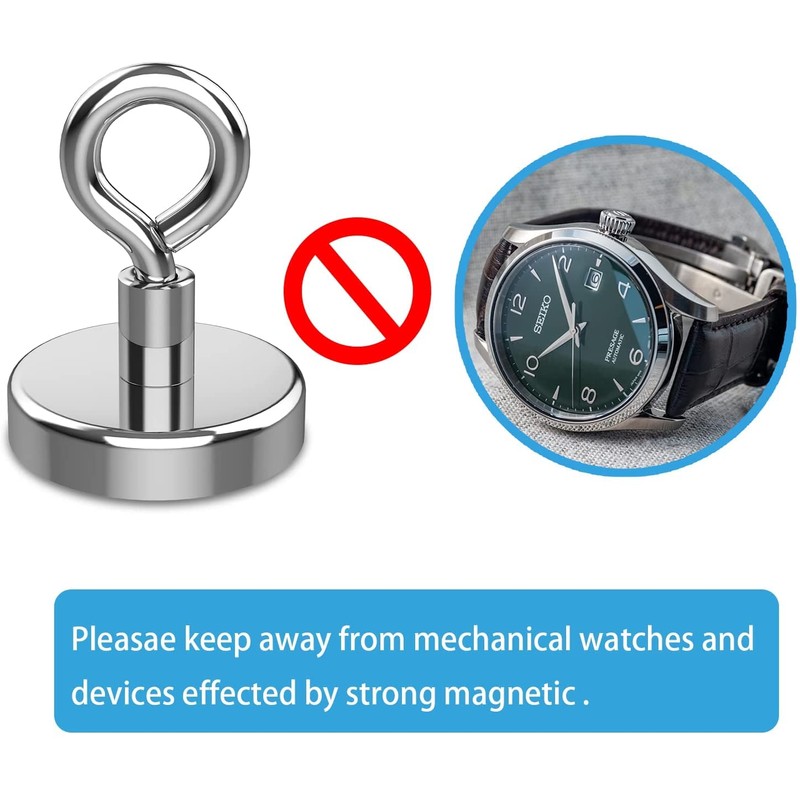 KQWOMA Magnetic Eye Hooks, 12PCS Strong Neodymium Magnet Loop Hooks