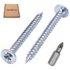 SKIR'CO (Pack of 100) Galvanised Steel 4.0 x 45mm Silver