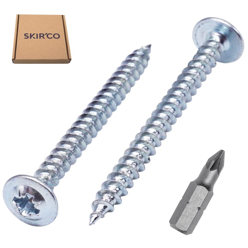 SKIR'CO (Pack of 100) Galvanised Steel 4.0 x 45mm Silver
