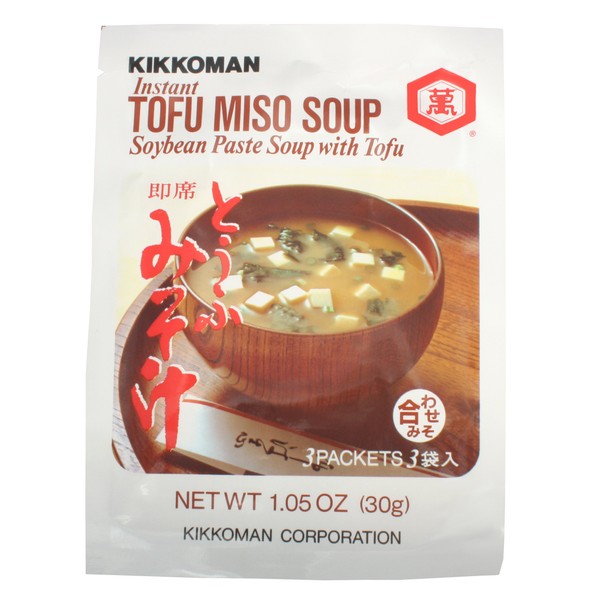 Kikkoman Miso Soup Tofu Instant, 1.05-Ounce Units (Pack of 12)