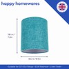 Modern and Sleek Teal Linen Fabric Small Cylindrical Lamp Shade
