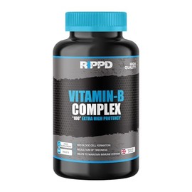RIPPD Vitamin B Complex 365 Tablets – High Strength Vegan Supplement | B1, B2, B3, B5, B6, B12, Biotin & Folic Acid for Energy, Metabolism & Nervous System | Made in The UK