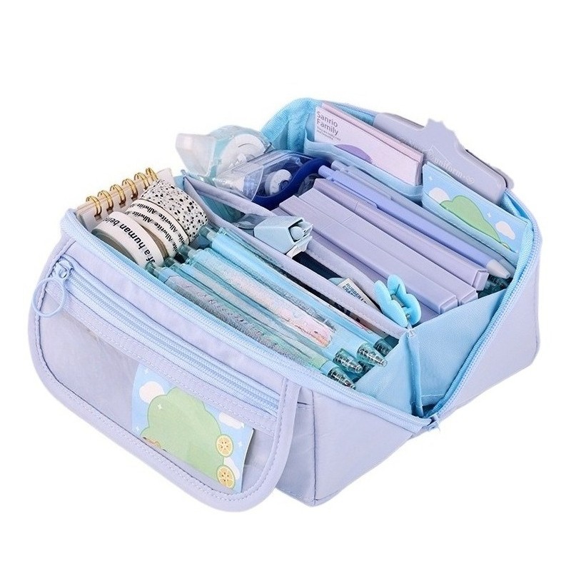 Large Capacity Pencil Case for Students – Multi-Compartment Stationery Organizer