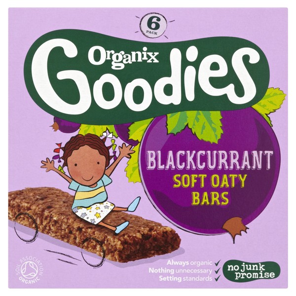 Organix Goodies Organic Blackcurrant Oaty Bars, 6x30g