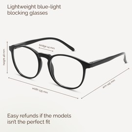 IBOANN Blue Light Glasses for Woman/Men, Fashion Blue Light Glasses Men, Fake Glasses for Computer Eye Strain