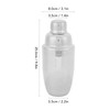Cocktail Shaker Stainless Steel Rust Proof Bartender Drink Mixer with