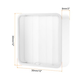 MECCANIXITY Milky White Acrylic Display Case, 12x12x3inch, Wall-Mounted Doll Storage Box, Assemble Dustproof Storage Organizer Showcase for Collectibles Action Figures