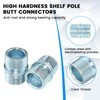SDTC Tech 12 Pairs Wire Shelf Clips and 4Pcs Pole