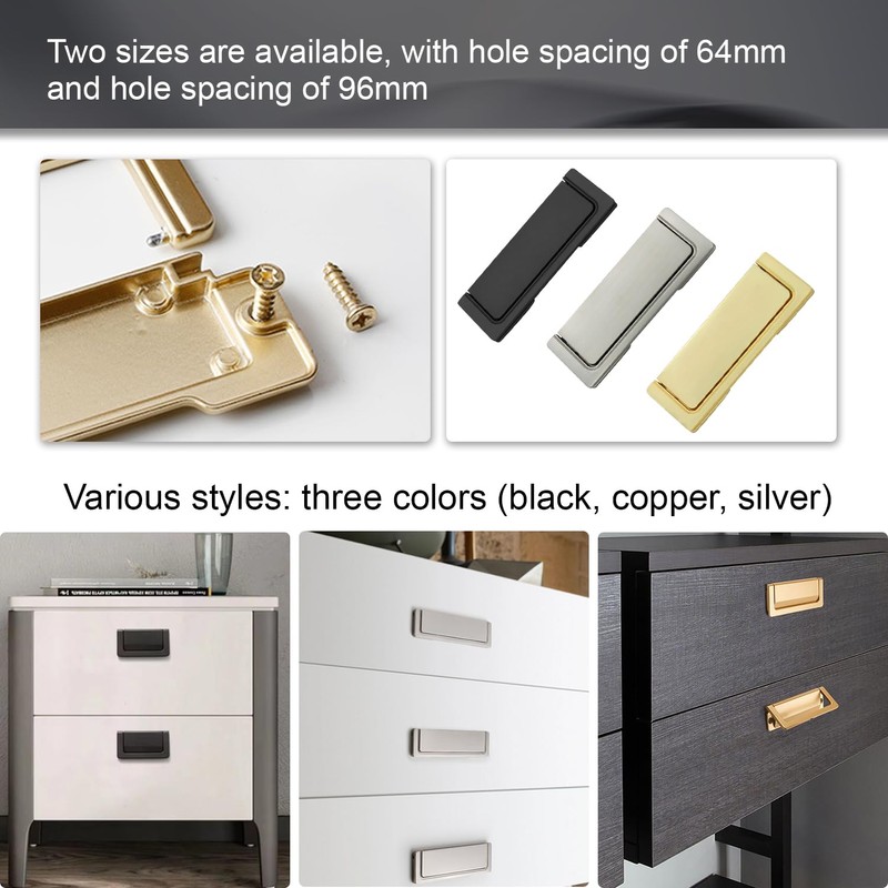 SIGANDG Furniture Handles Invisible Drawer Pull for Cupboards, Drawer Handles,