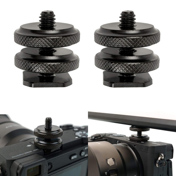 Tripod Thread for Hot Shoe, 2 Pack, 1/4 Inch Thread,
