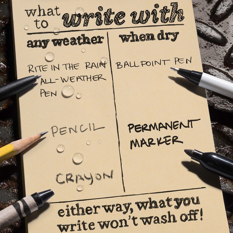 Rite in the Rain Weatherproof Side Spiral Notebook, 8.5" x