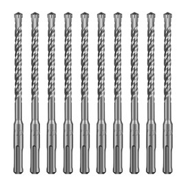 SALI SDS Plus Drill Bit Set, 8 x 160 mm, 10-Piece Hammer Drill Bit Set, Concrete Drill Bit with 4 Carbide Tips, Precise & Quick Drilling in Concrete, Accessories, Hammer Drill, Masonry Drill Bit for