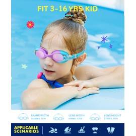 NSSIW Goggles Kids Swim Swimming-Goggles-for-Kids: Anti Fog Kids Goggles with No Leak and UV400 3 Pack Age 6-16