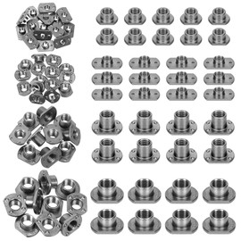 Glarks 10Pcs Weld Nuts, M12 Tab Base UNC Carbon Steel Machine Screw T-Nuts for Furniture Vehicles Caster Industry Machine