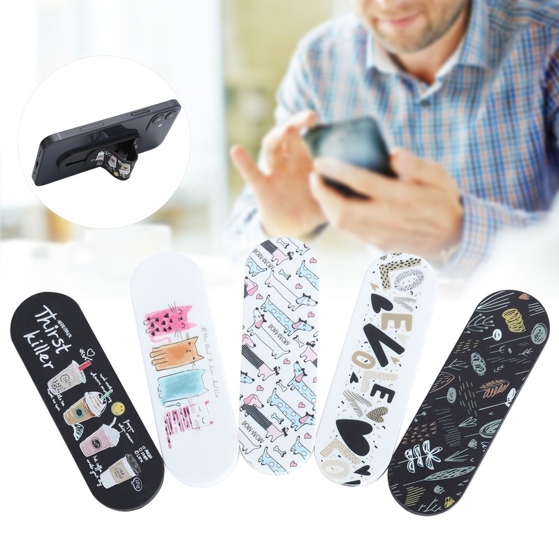 5Pcs MOMO STICK Smart Phone Adjustable Stand Finger Strap Reusable