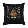 Japanese Beetle With Moths Throw Pillow