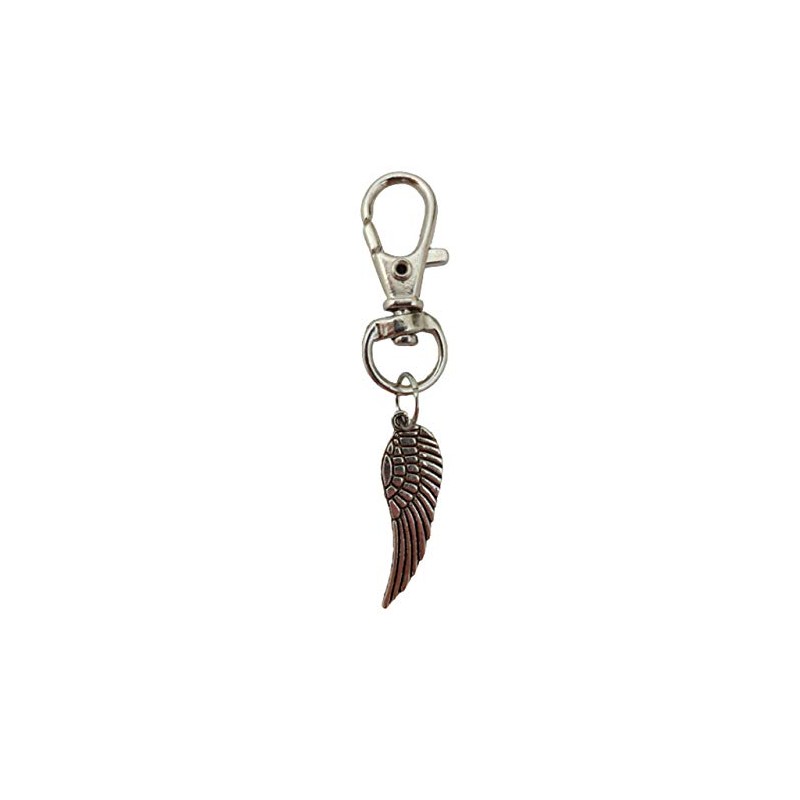 Lobster Clasp Keyring Zip Pull Angel Wing