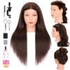 Mannequin Head Human Hair 80% Real Hair Cosmetology Mannequin Head
