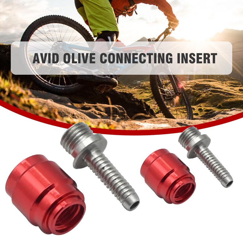 Ollanoos 5 Sets Disc Bicycle Olive Connecting Insert Oil Fitting