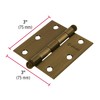 Square hinge 3 ', old, round