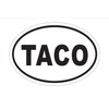 Taco Anti-Trump Impeach Oval Euro Vinyl Bumper Sticker Decal Label