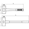 5036040050 Peddinghaus Hammer Non-Rebound plastic 50mm