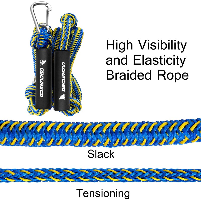 Obcursco PWC Bungee Dock Line Stretchable for Kayak, Boat, Marine,