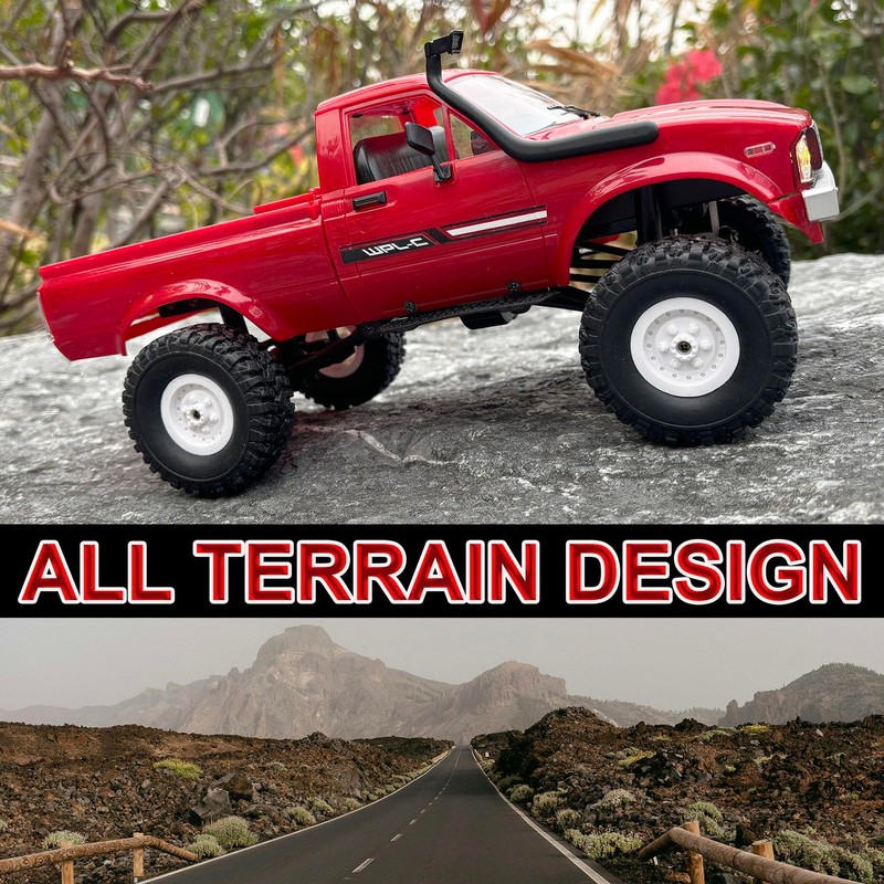 HLSFWDRIVE RC Rock Crawler 4x4 WPL C24 RC Truck 1/16