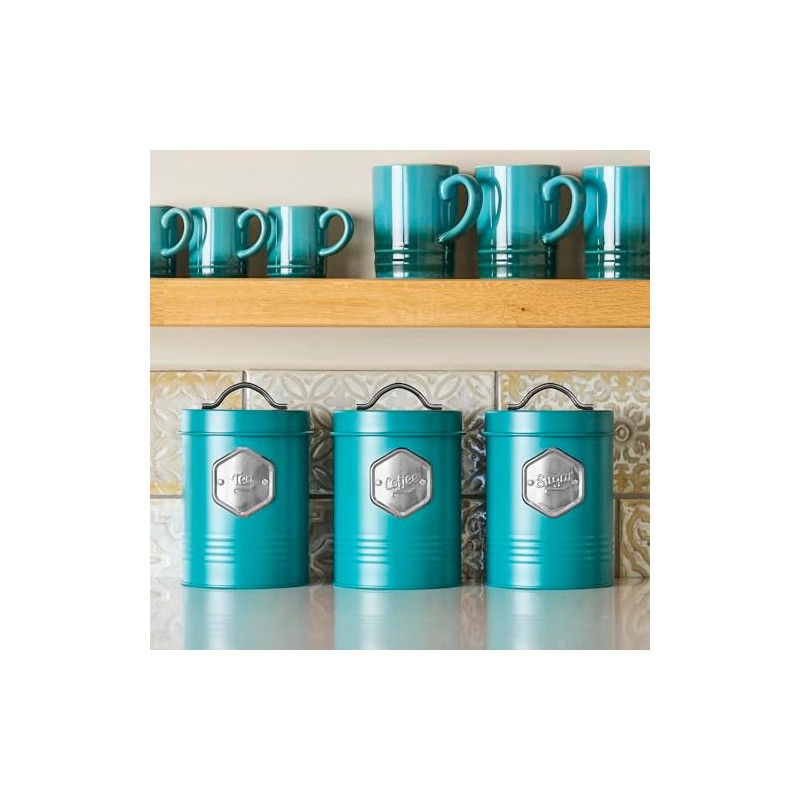 Cooks Professional 3 Piece Tea Coffee Sugar Cannister Set |