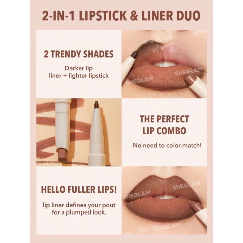 Sheglam Glam 101 Labial Y Lápiz Duo Mate - Soft