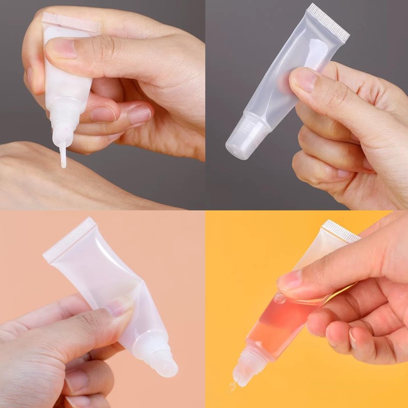 KQHOMEI 10個 チューブ 容器 化粧品容器セット チューブ プラスチック ソフトチューブ ミニ空充填 5ML/10ML