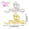 Gortin Gold Bow Hair Claw Clips Metal Hair Clips Medium