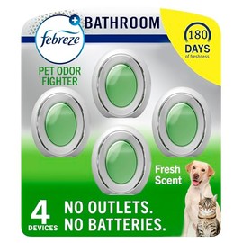 Febreze Ambientador multicolor para baño, lucha contra el olor, alternativa enchufable, ambientadores para el hogar, baño, cocina y clóset, aroma resi