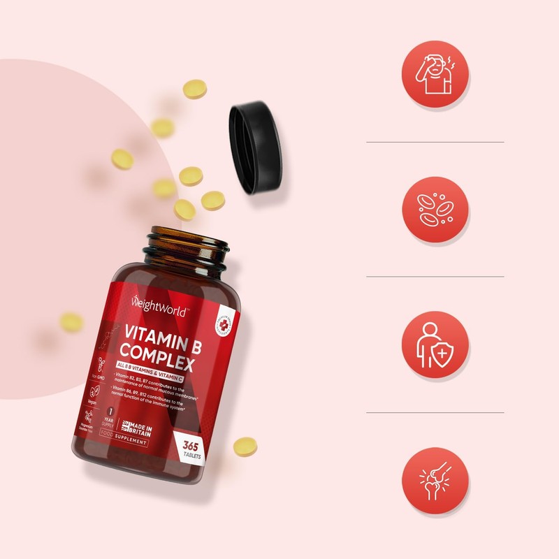 WeightWorld Vitamin B Complex – 365 Vegan Tablets (1-Year Supply)