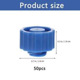 Yharnamite 50 Pcs Plug Luer Lock Cap, Tip Caps for End Caps, Tubes Tip Caps, Luer Lock Tip Caps, Dispensing Tip Cap Caps Supplies Caps for for Glue, Paint, Craft (Blue)