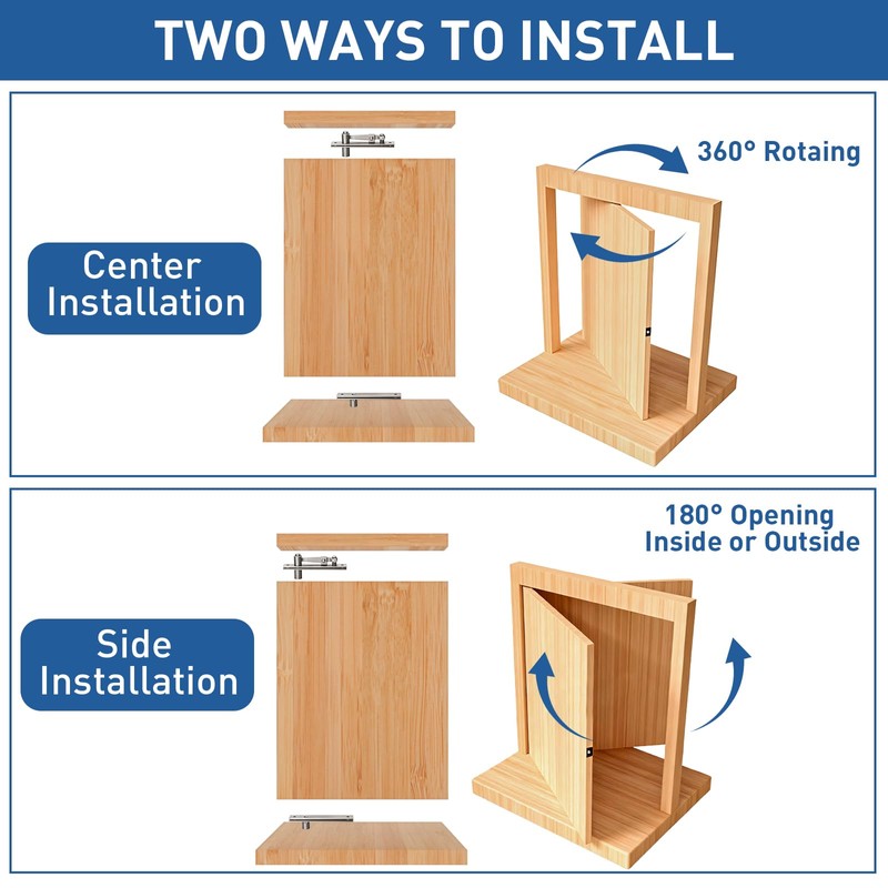 TamBee Door Pivot Hinges Heavy Duty Hinges for Wood Doors