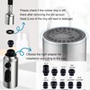 Metal Kitchen Faucet Head Replacement, 3-Function Pull Down Spray Head